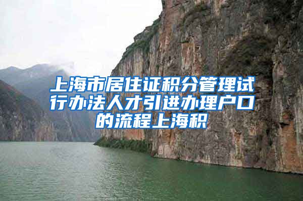 上海市居住证积分管理试行办法人才引进办理户口的流程上海积