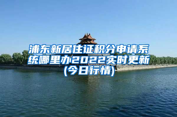 浦东新居住证积分申请系统哪里办2022实时更新(今日行情)