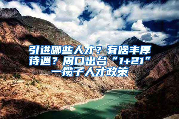 引进哪些人才？有啥丰厚待遇？周口出台“1+21”一揽子人才政策