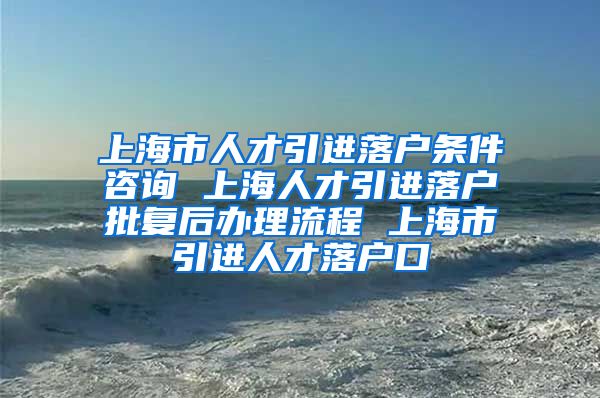 上海市人才引进落户条件咨询 上海人才引进落户批复后办理流程 上海市引进人才落户口