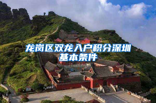 龙岗区双龙入户积分深圳基本条件