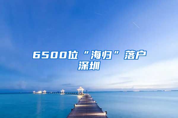 6500位“海归”落户深圳