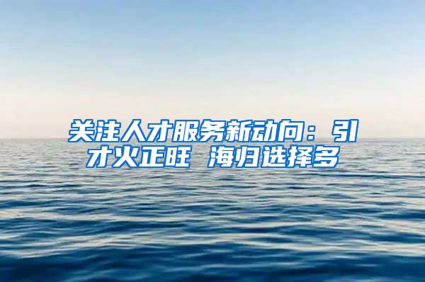 关注人才服务新动向：引才火正旺 海归选择多