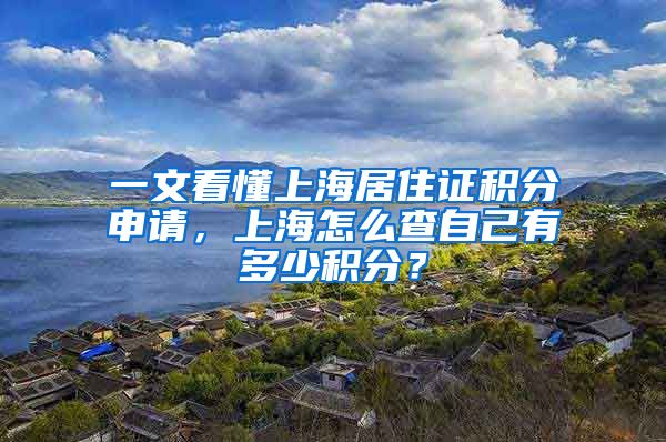 一文看懂上海居住证积分申请，上海怎么查自己有多少积分？