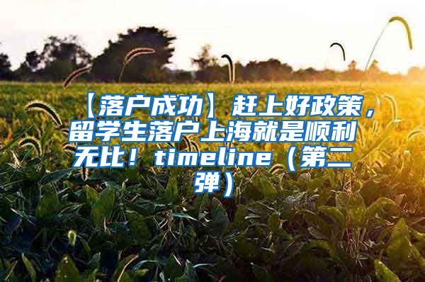 【落户成功】赶上好政策，留学生落户上海就是顺利无比！timeline（第二弹）