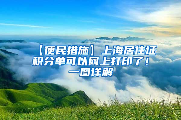 【便民措施】上海居住证积分单可以网上打印了！一图详解