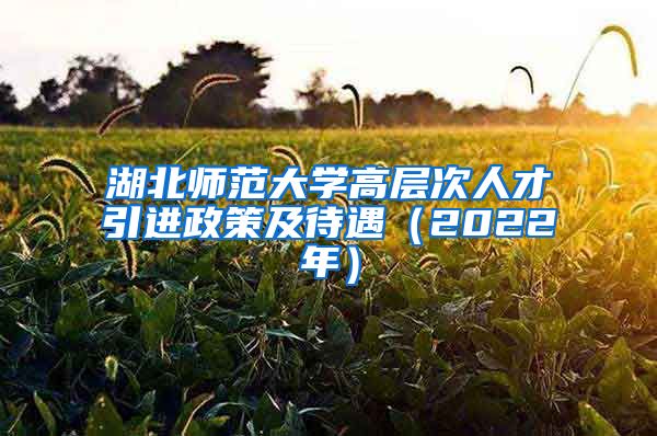 湖北师范大学高层次人才引进政策及待遇（2022年）