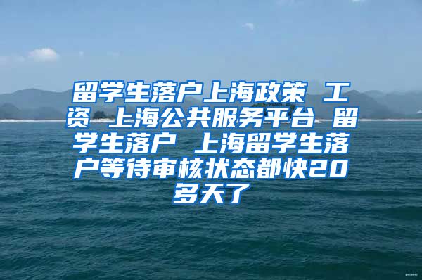 留学生落户上海政策 工资 上海公共服务平台 留学生落户 上海留学生落户等待审核状态都快20多天了