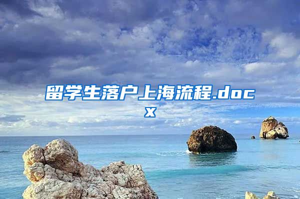 留学生落户上海流程.docx