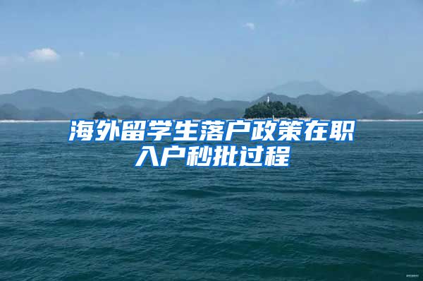 海外留学生落户政策在职入户秒批过程