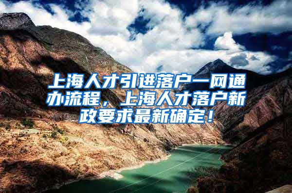 上海人才引进落户一网通办流程，上海人才落户新政要求最新确定！