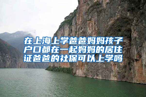 在上海上学爸爸妈妈孩子户口都在一起妈妈的居住证爸爸的社保可以上学吗