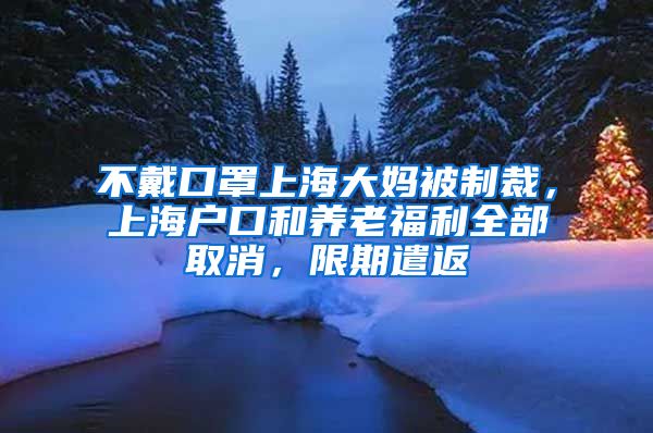 不戴口罩上海大妈被制裁，上海户口和养老福利全部取消，限期遣返