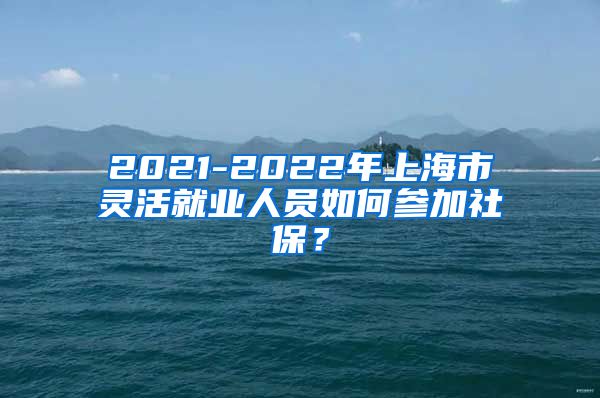 2021-2022年上海市灵活就业人员如何参加社保？