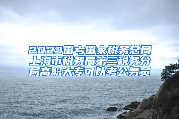 2023国考国家税务总局上海市税务局第三税务分局高职大专可以考公务员