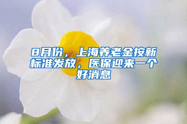 8月份，上海养老金按新标准发放，医保迎来一个好消息