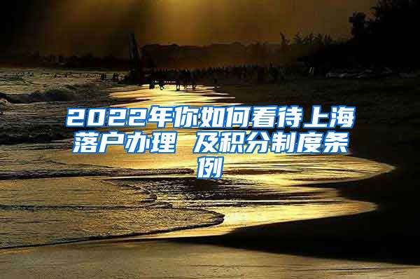 2022年你如何看待上海落户办理 及积分制度条例