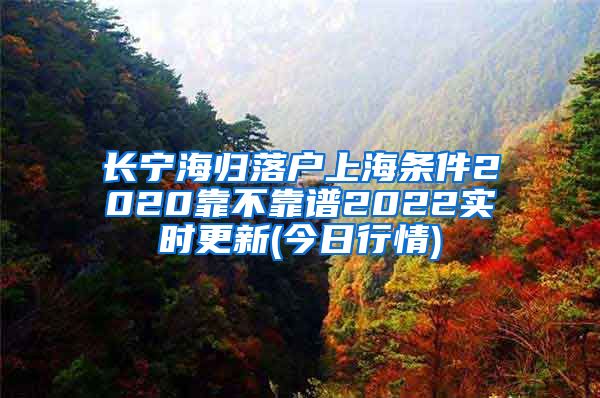 长宁海归落户上海条件2020靠不靠谱2022实时更新(今日行情)