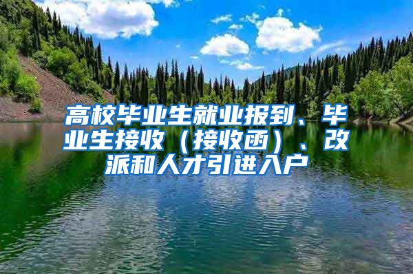 高校毕业生就业报到、毕业生接收（接收函）、改派和人才引进入户