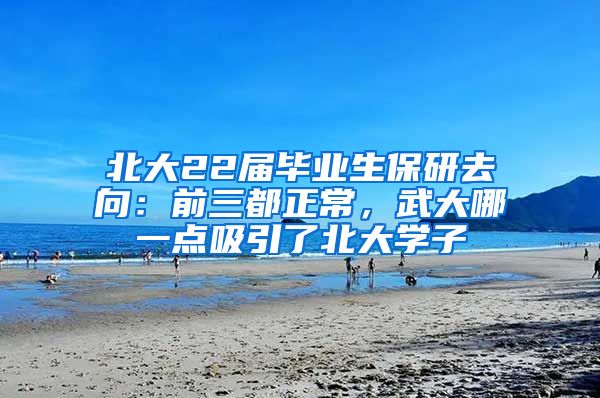 北大22届毕业生保研去向：前三都正常，武大哪一点吸引了北大学子