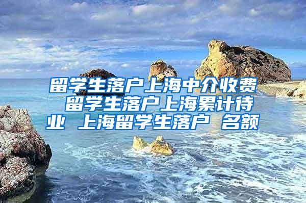 留学生落户上海中介收费 留学生落户上海累计待业 上海留学生落户 名额