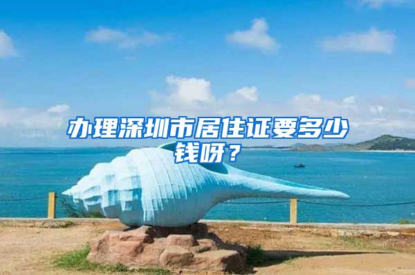 办理深圳市居住证要多少钱呀？