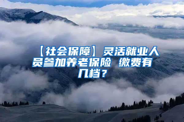 【社会保障】灵活就业人员参加养老保险 缴费有几档？