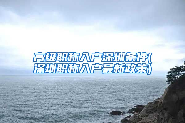 高级职称入户深圳条件(深圳职称入户最新政策)