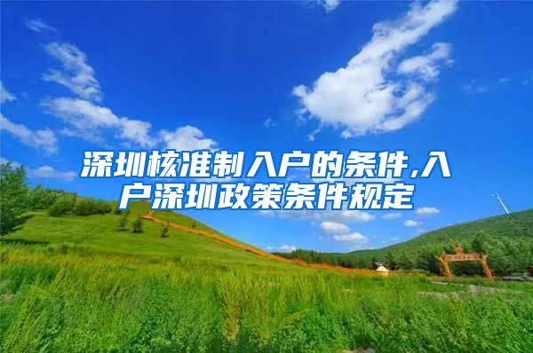 深圳核准制入户的条件,入户深圳政策条件规定