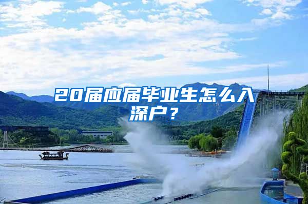 20届应届毕业生怎么入深户？