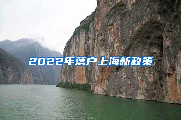 2022年落户上海新政策