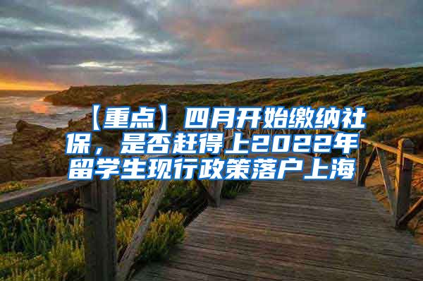 【重点】四月开始缴纳社保，是否赶得上2022年留学生现行政策落户上海