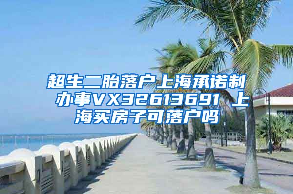 超生二胎落户上海承诺制 办事VX32613691 上海买房子可落户吗