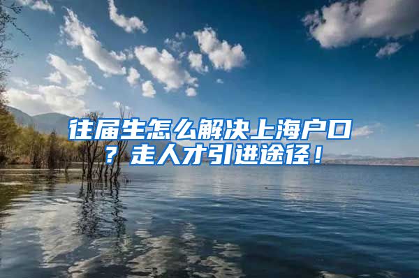 往届生怎么解决上海户口？走人才引进途径！