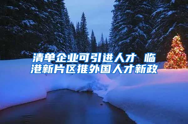 清单企业可引进人才 临港新片区推外国人才新政