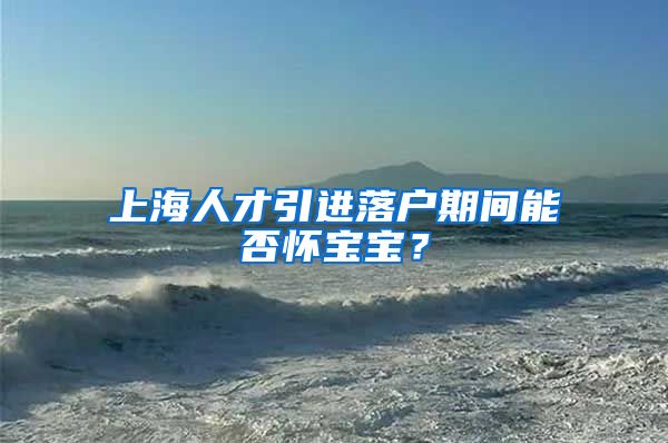 上海人才引进落户期间能否怀宝宝？