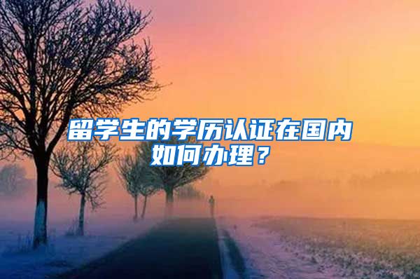 留学生的学历认证在国内如何办理？