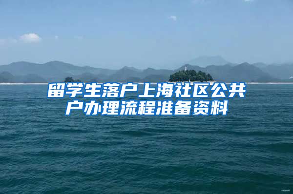 留学生落户上海社区公共户办理流程准备资料