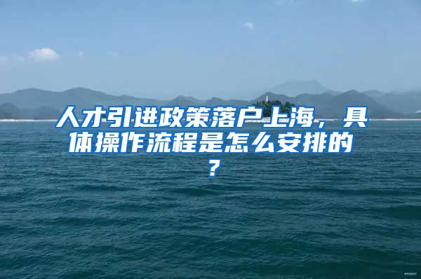 人才引进政策落户上海，具体操作流程是怎么安排的？