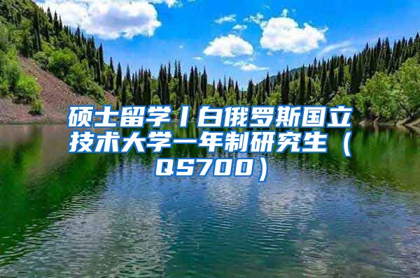 硕士留学丨白俄罗斯国立技术大学一年制研究生（QS700）