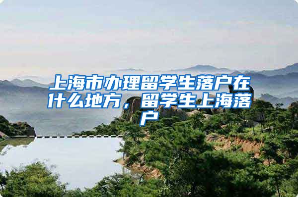 上海市办理留学生落户在什么地方，留学生上海落户