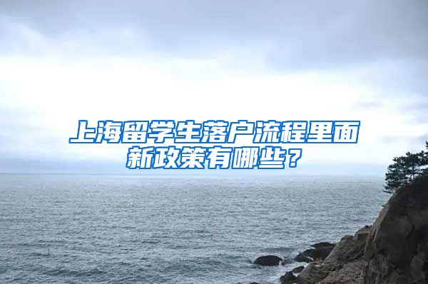 上海留学生落户流程里面新政策有哪些？