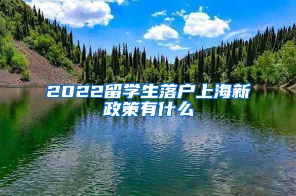 2022留学生落户上海新政策有什么