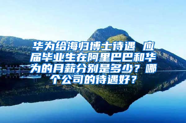 华为给海归博士待遇 应届毕业生在阿里巴巴和华为的月薪分别是多少？哪个公司的待遇好？