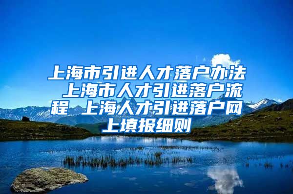 上海市引进人才落户办法 上海市人才引进落户流程 上海人才引进落户网上填报细则