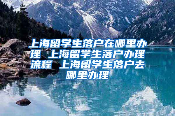 上海留学生落户在哪里办理 上海留学生落户办理流程 上海留学生落户去哪里办理