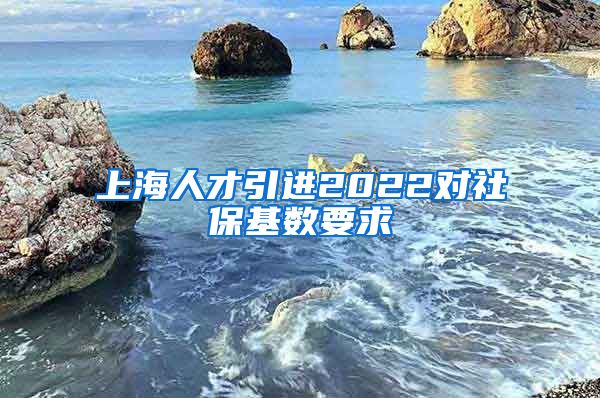 上海人才引进2022对社保基数要求