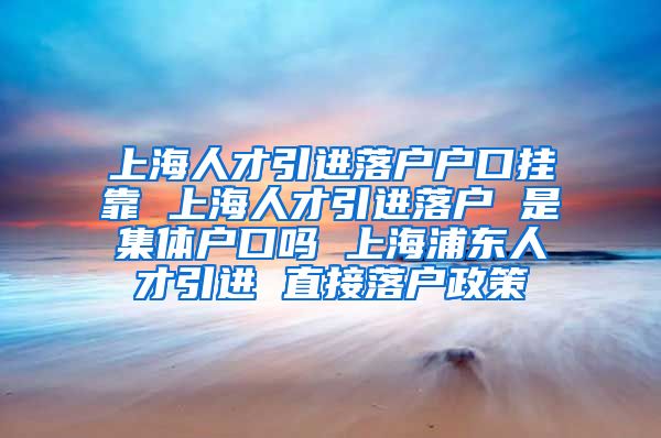 上海人才引进落户户口挂靠 上海人才引进落户 是集体户口吗 上海浦东人才引进 直接落户政策