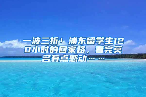 一波三折！浦东留学生120小时的回家路，看完莫名有点感动……