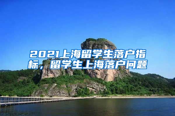 2021上海留学生落户指标，留学生上海落户问题